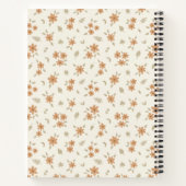 Boho-Blumen-Botanisches Muster Mädchen Beige Name Notizblock (Rückseite)