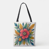 Boho-Blumen-Cliparts Tasche (Rückseite)
