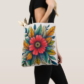 Boho-Blumen-Cliparts Tasche (Von Nahem)