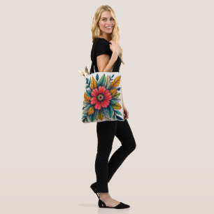 Boho-Blumen-Cliparts Tasche