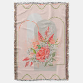 Boho-Blumen-Design-Wurfdecke Decke (Vorderseite Vertikal)