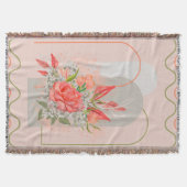 Boho-Blumen-Design-Wurfdecke Decke (Vorderseite)