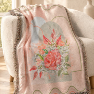 Boho-Blumen-Design-Wurfdecke Decke