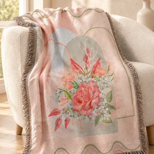 Boho-Blumen-Design-Wurfdecke Decke