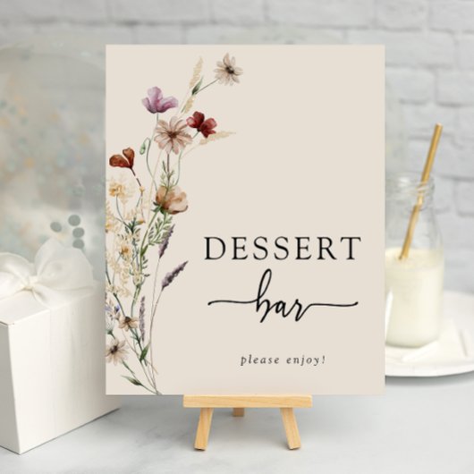 Boho-Blumen-Dessertposter Poster