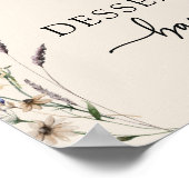 Boho-Blumen-Dessertposter Poster (Ecke)