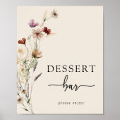 Boho-Blumen-Dessertposter Poster (Vorne)