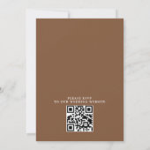 Boho-Blumen Elegant Moderne Budget- QR-Code-Hochze Einladung (Rückseite)