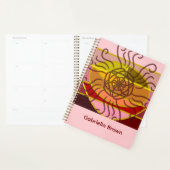 Boho-Blumen- farbenfrohe Blumen rosa Planer (Anzeige)