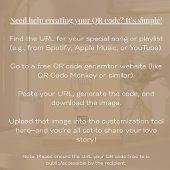Boho-Blumen-Foto-QR-Code-Ornament | Personalisiert Keramikornament