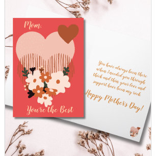 Boho-Blumen für Mama: Ein herzlicher Muttertag Feiertagskarte