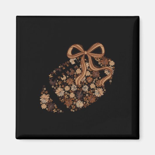 Boho-Blumen-Fuß Touch-Down-Saison Retro-Blumen Magnet (Vorne)