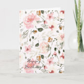 Boho-Blumen-Geburtstag Karte (Vorderseite)