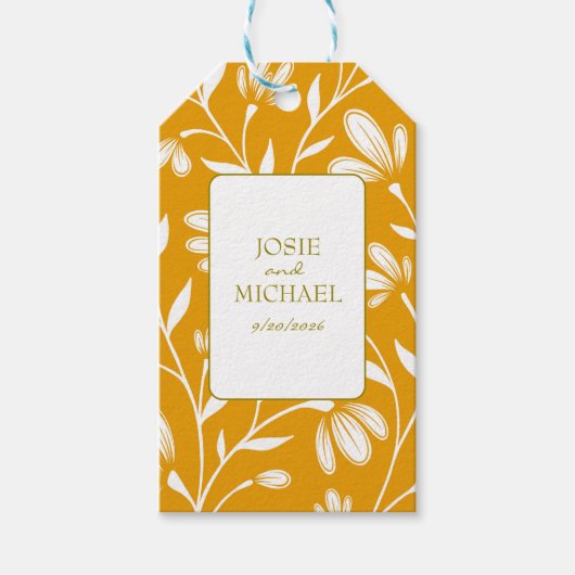 Boho-Blumen-Geschenkanhänger Geschenkanhänger (Vorderseite)