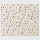 Boho Blumen Geschenkpapier (Flach)
