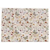 Boho-Blumen-Geschenktasche Große Geschenktüte (Rückseite)