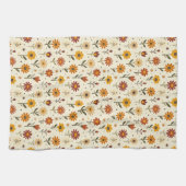 Boho-Blumen Geschirrtuch (Horizontal)