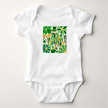 Boho-Blumen-Glitter St. Patrick Tag Shamrock