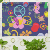 Boho-Blumen Handtuch (Gefaltet)