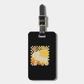 Boho-Blumen Herbst Geist und schwarze Katze Hallow Gepäckanhänger (Vorderseite vertikal)