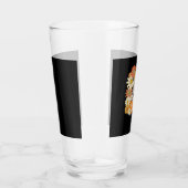 Boho-Blumen-Herbst-Schwarze-Katze-Halloween-Essent Glas (Rechts)