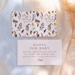 Boho-Blumen-Herbst-Wasserfarben-Baby-Party Begleitkarte