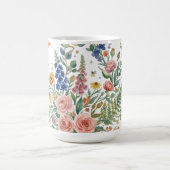 Boho-Blumen-Himmelsmond & Schlangen Botanik Kaffeetasse (Mittel)