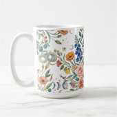 Boho-Blumen-Himmelsmond & Schlangen Botanik Kaffeetasse (Links)