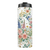 Boho-Blumen-Himmelsmond & Schlangen Botanik Thermosbecher (Vorderseite)
