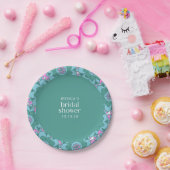 Boho-Blumen-Hippie-Hochzeitsbrause-Brautparty-Indi Pappteller (Party)
