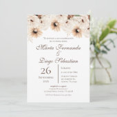 Boho-Blumen-Hochzeit auf Spanisch Einladung (Stehend Vorderseite)