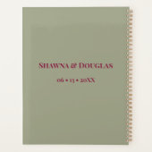 Boho-Blumen Hochzeit elegant  Planer (Rückseite)