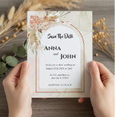 Boho Blumen Hochzeit Save the Date