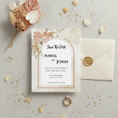 Boho Blumen Hochzeit Save the Date