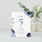 Boho-Blumen-Hochzeit-Tischnummerntafel (Stehend Vorderseite)