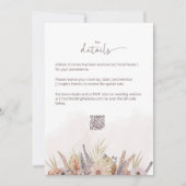 Boho-Blumen-Hochzeits-Details Karte (Vorderseite)