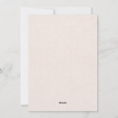 Boho-Blumen-Hochzeits-Details Karte (Rückseite)