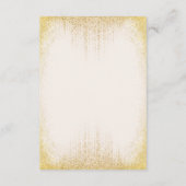 Boho-Blumen-Hochzeits-Details Karte mit goldenen F (Rückseite)