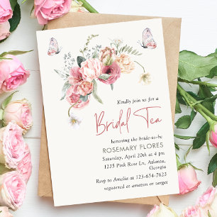 Boho-Blumen-Hochzeits-Teebridal-Shower Einladung