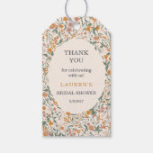 Boho-Blumen-Hochzeitsdekoration Geschenkanhänger (Vorderseite)