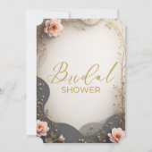 Boho-Blumen-Hochzeitsdusche-Einladung Einladung (Rückseite)