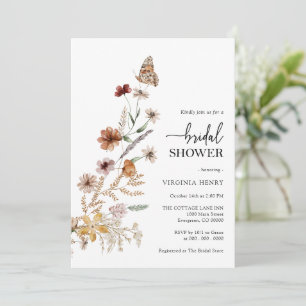Boho-Blumen-Hochzeitsduscheinladung Einladung