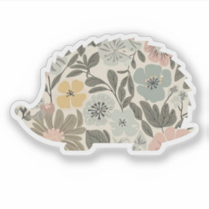 Boho-Blumen-Igel Aufkleber