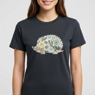 Boho-Blumen-Igel T-Shirt