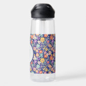 Boho-Blumen-Initiale – Monogramm-Geschenk für Sie Trinkflasche (Rückseite)