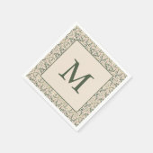 Boho-Blumen-Initialen Weihnachten Feiertage Monogr Serviette (Ecke)