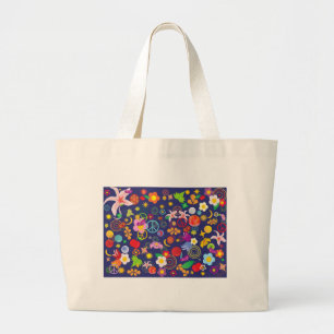 Boho-Blumen Jumbo Stoffbeutel