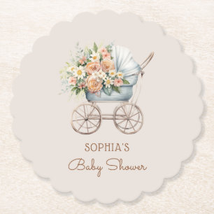 Boho-Blumen-Kinderwagen-Baby-Party Untersetzer