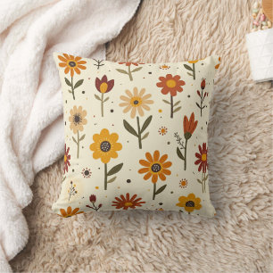Boho-Blumen Kissen