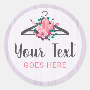 Boho Blumen Kleiderbügel Schrank Mode Boutique Runder Aufkleber